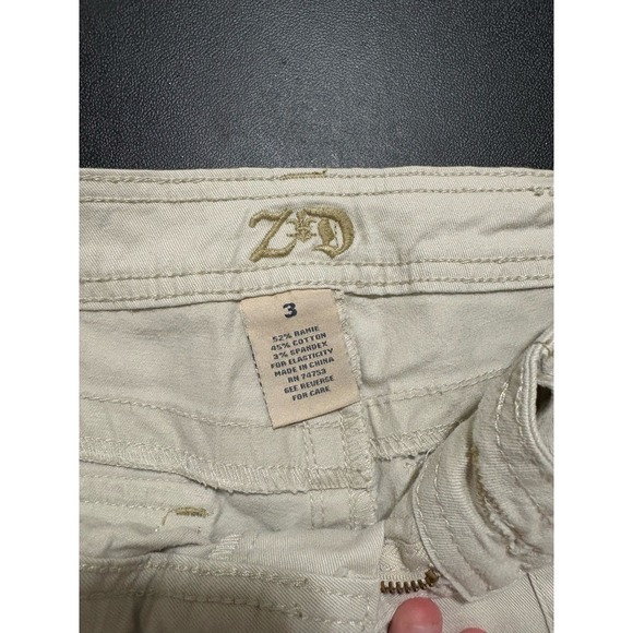 Zana-Di Womens Beige Khaki Cargo Shorts Size 3 Ramie Cotton Blend Utility - Picture 4 of 6
